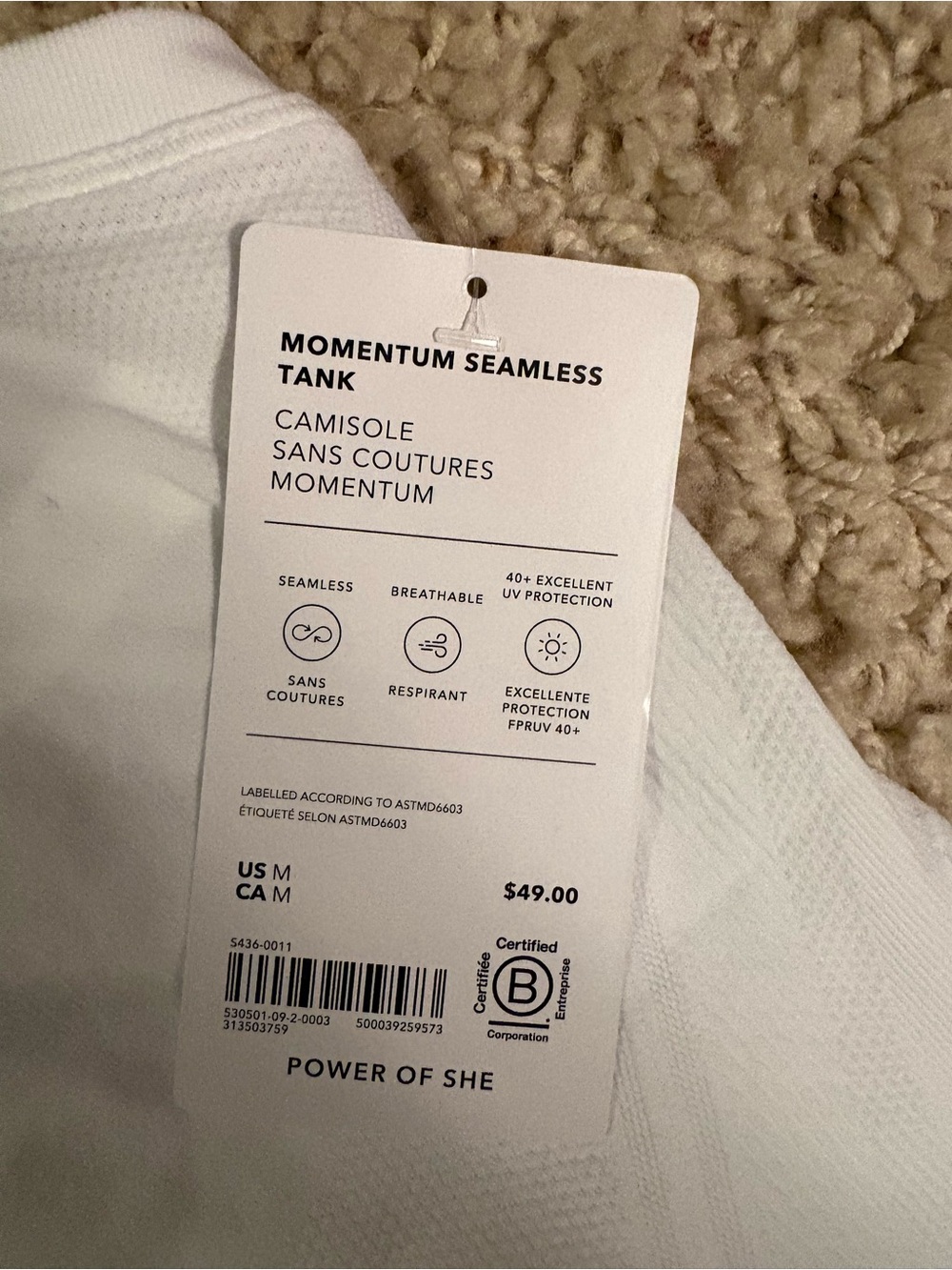 Athleta White Racerback Performance Tank - Picture 2 of 4